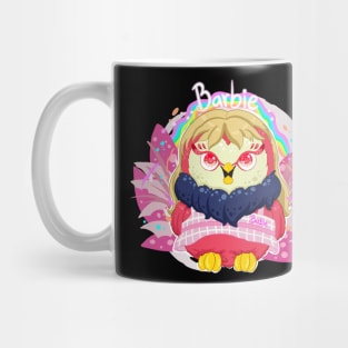 The little red owl wear barbie dress with pattern for Men or Women Kids Boys Girls love owl Mug